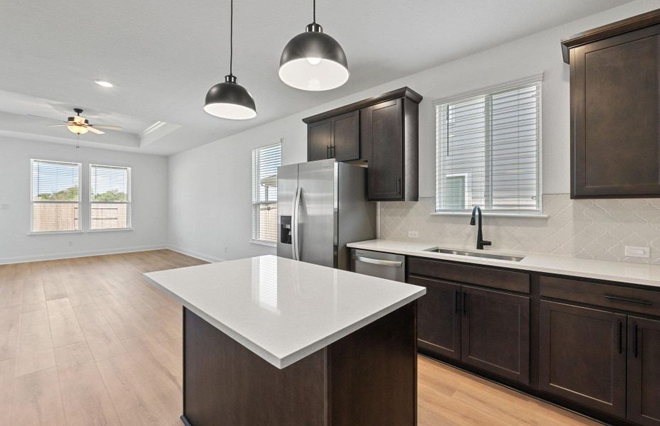 Furnished interior view inside a new home in Patterson Ranch, Georgetown (Image 5).