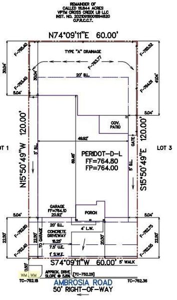 1704 Ambrosia Road Preliminary Plot Plan