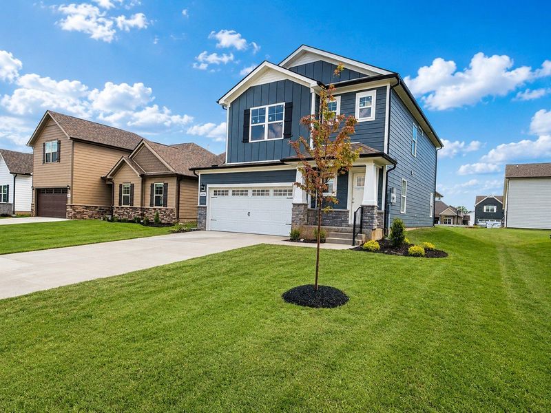 Front exterior of a new home in Salem Landing, Rockvale, TN, highlighting curb appeal (Image 15).