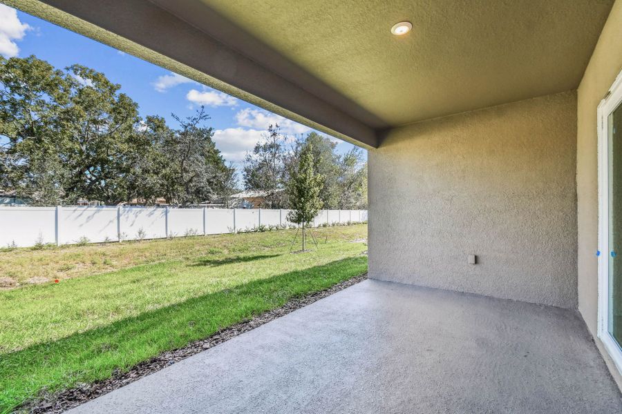 Exterior details and patio area of a home in Pinecone Reserve, Brooksville (Image 32).