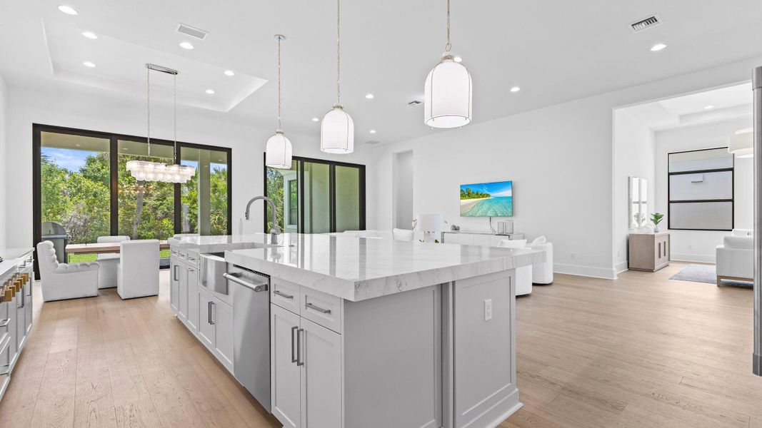 Kitchen staged