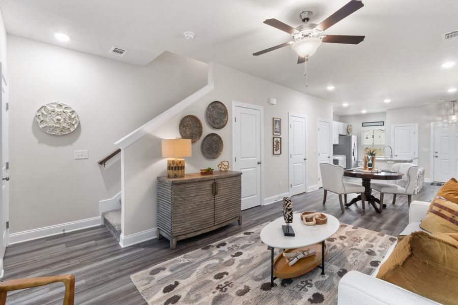 Furnished interior view inside a new home in Forrest Bluff Townhomes, North Augusta (Image 10).