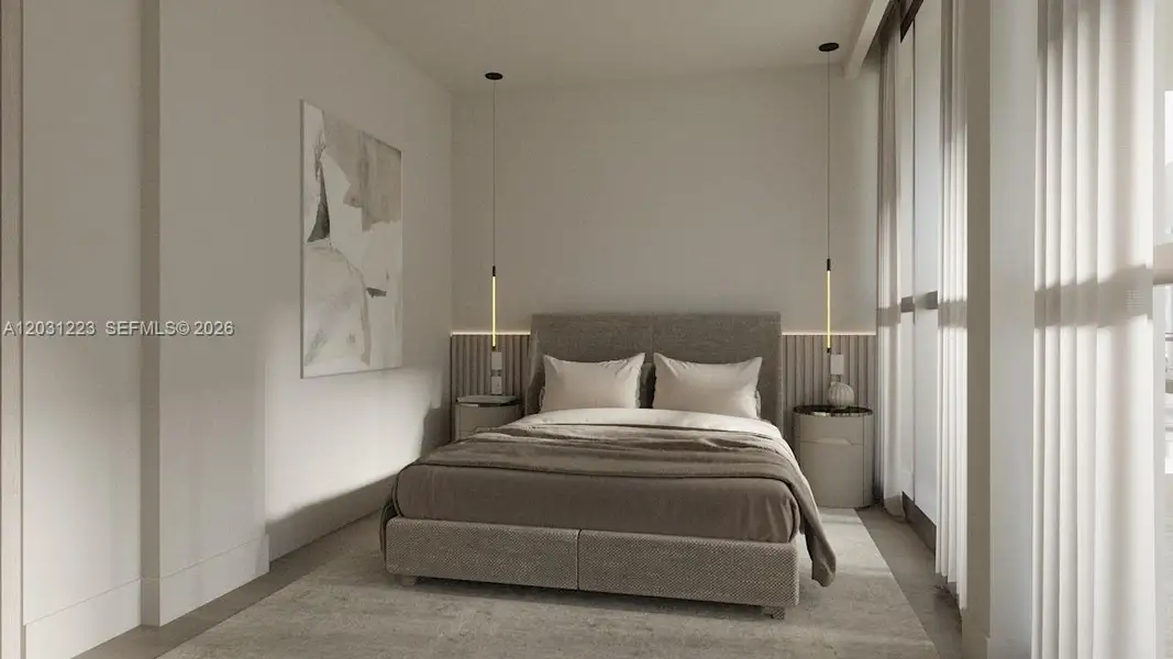 Furnished interior view inside a new home in , Miami Beach (Image 15).