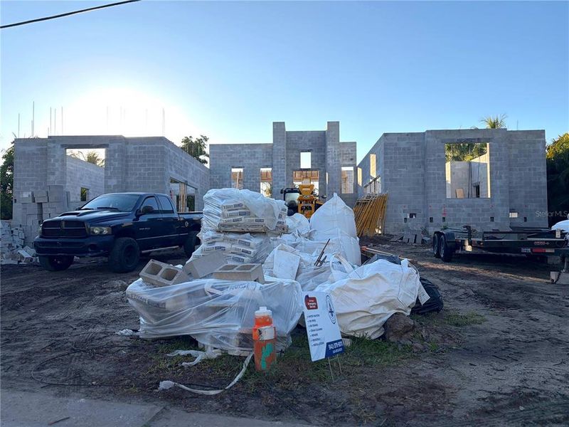 In-progress construction of a new home in , Sarasota, FL (Image 12).