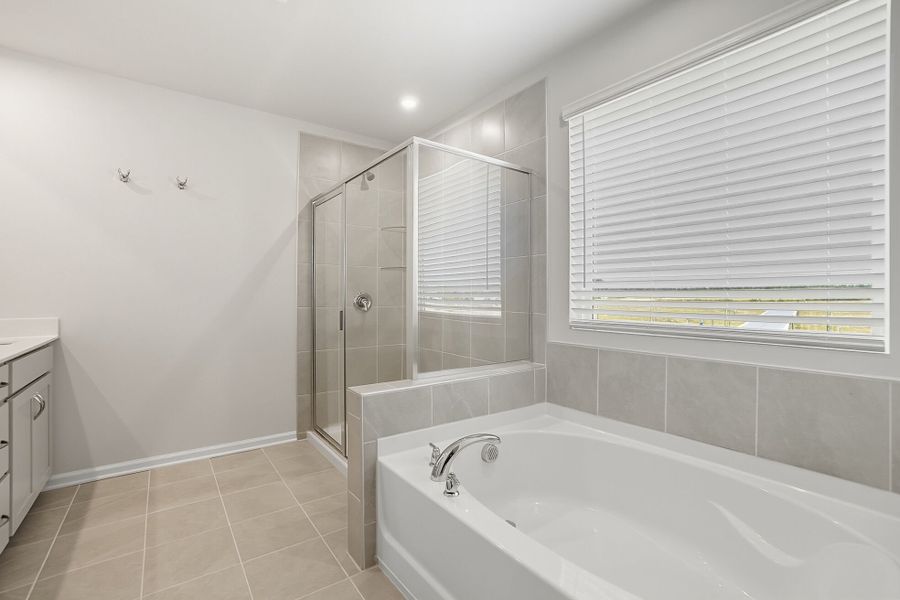 Furnished interior view inside a new home in Waxhaw Landing, Monroe (Image 9).