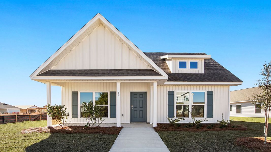 Representative exterior photo of a completed home built from the Bayberry by D.R. Horton in Owl's Head East, Freeport, FL (Image 2). Representative exterior photo of a completed home built from the Bayberry by D.R. Horton in Owl's Head East, Freeport, FL (Image 2).