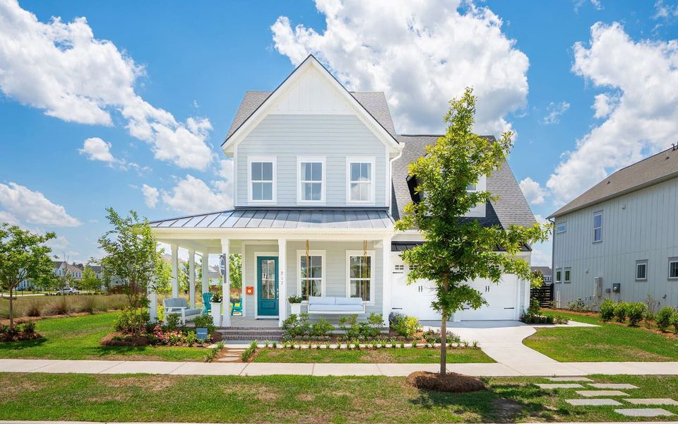 Representative exterior photo of a completed home built from the Towson by Brookfield Residential in Single Family Homes at Nexton, Summerville, SC (Image 25). Representative exterior photo of a completed home built from the Towson by Brookfield Residential in Single Family Homes at Nexton, Summerville, SC (Image 25).