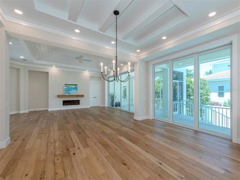 Great Room with sliding doors that lead to lanai