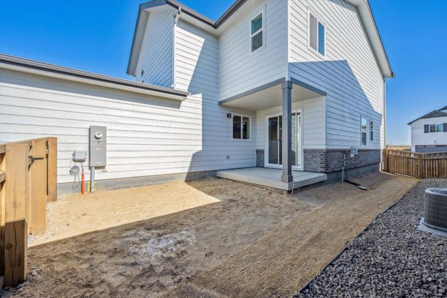 A house under construction. A house under construction.