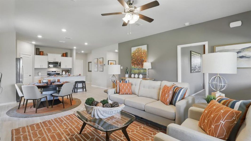Furnished interior view inside a new home in Lonestar at Liberty Trails, Fort Worth (Image 21).