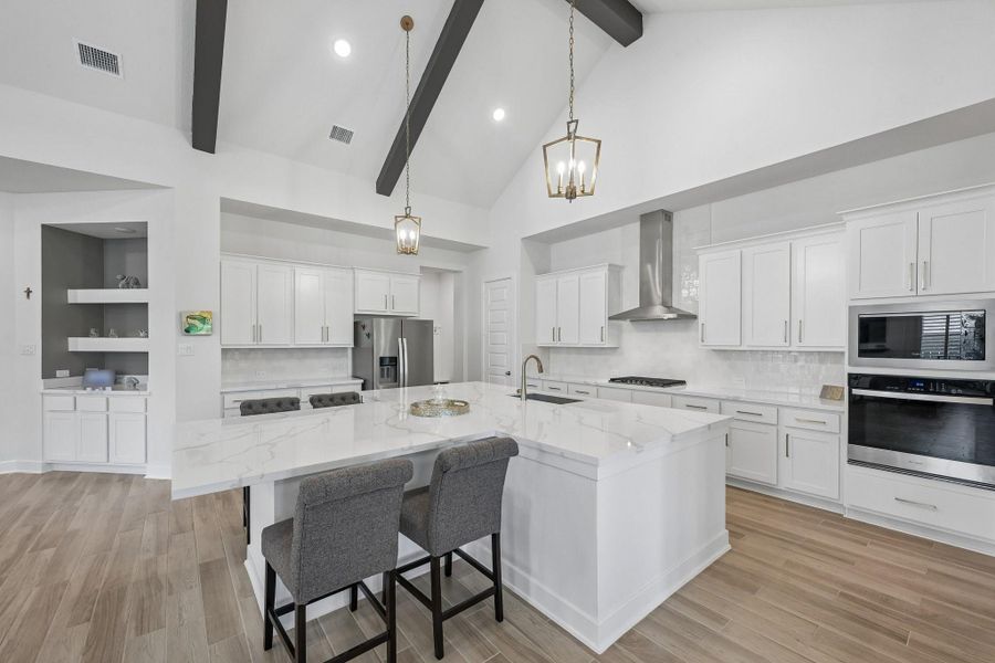 Gourmet kitchen and coffee bar