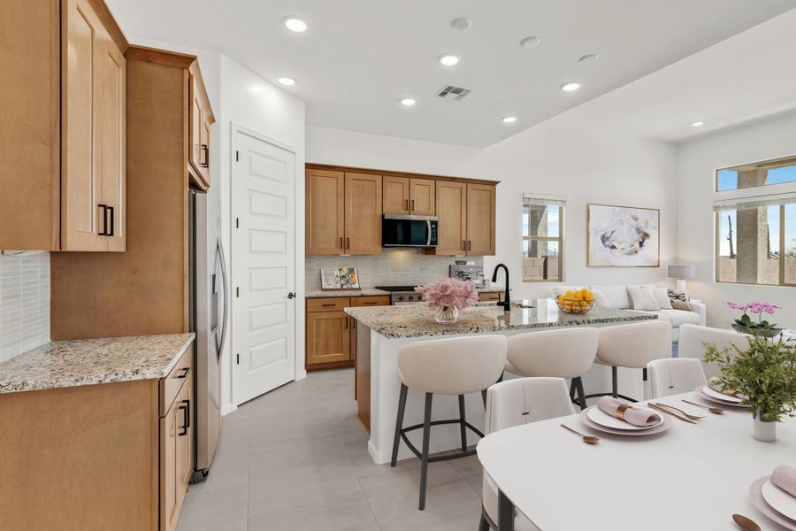 Furnished interior view inside a new home in Saguaro Reserve II, Marana (Image 8). Furnished interior view inside a new home in Saguaro Reserve II, Marana (Image 8).