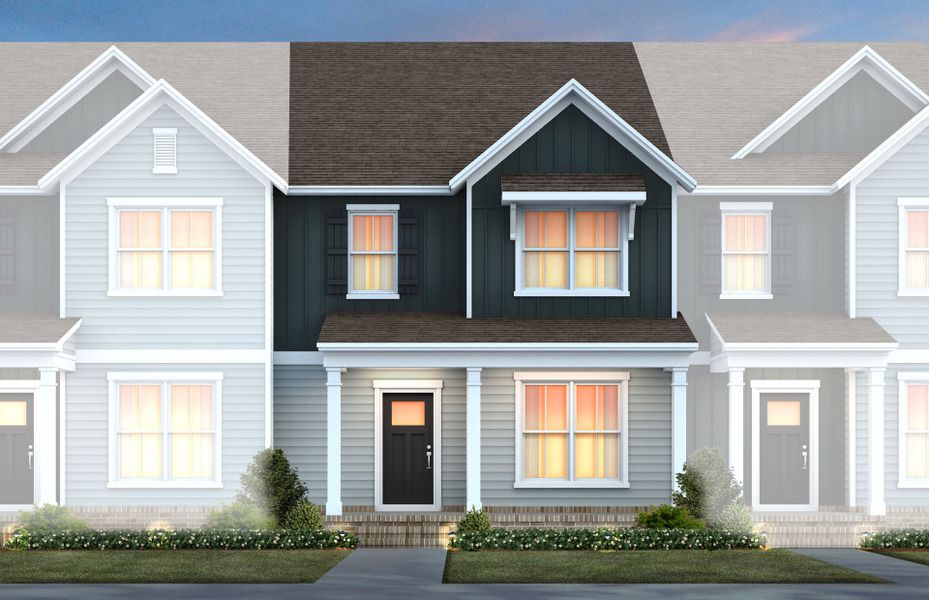 Representative exterior photo of a completed home built from the Sedona by Pulte Homes in The Preserve at Marks Creek, Knightdale, NC (Image 18).