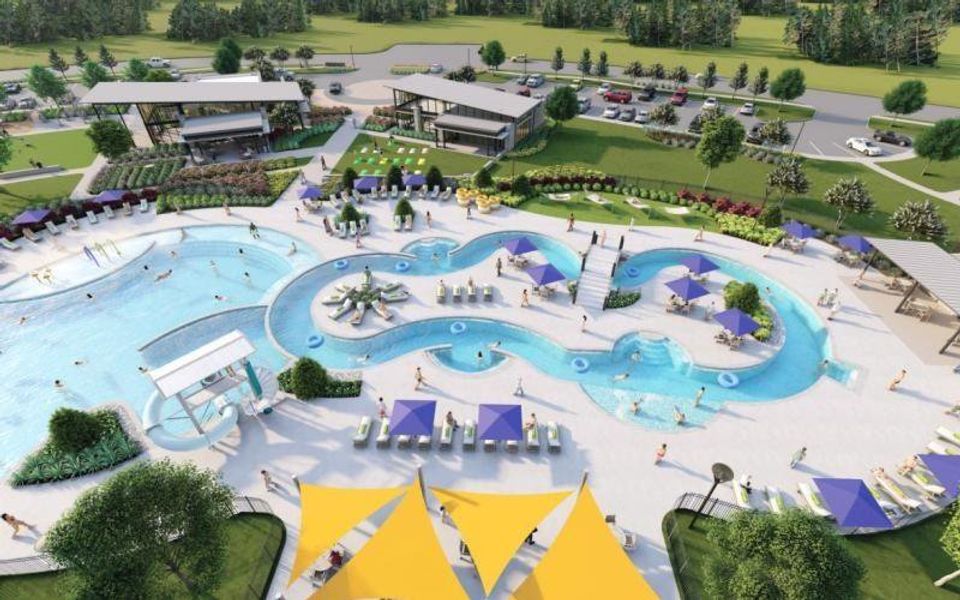 Relax and unwind at the signature resort-style pool and lazy river at Sunterra, designed for endless family fun and everyday getaway vibes. World-class amenities like this elevate Sunterra living and make it one of the most desirable master-planned communities in Katy, Texas.