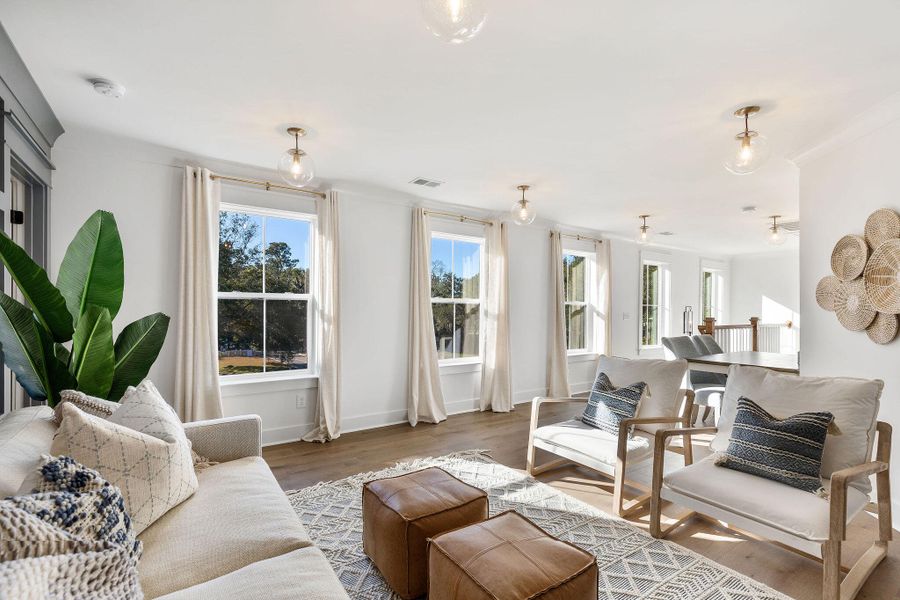 Furnished interior view inside a new home in Central Park, James Island (Image 3). Furnished interior view inside a new home in Central Park, James Island (Image 3).