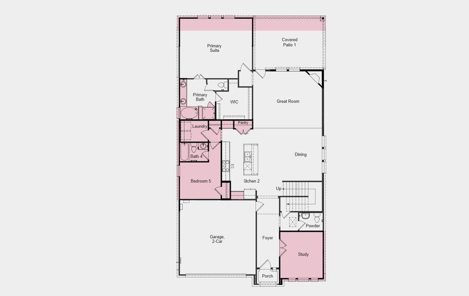 2D floor plan layout of this home in Cross Creek Meadows 55s, Celina, TX (Image 5). 2D floor plan layout of this home in Cross Creek Meadows 55s, Celina, TX (Image 5).