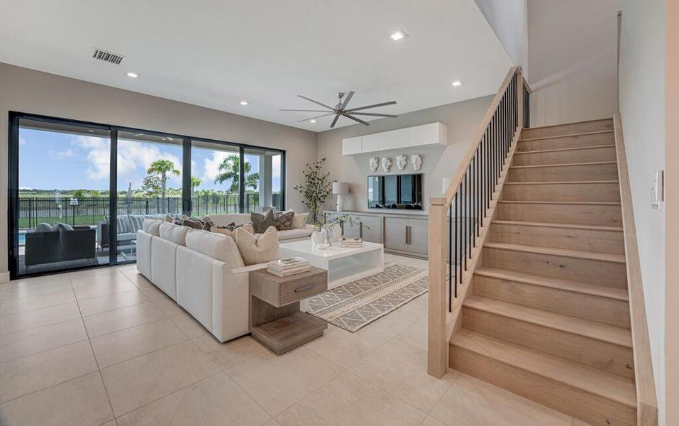 Furnished interior view inside a new home in Apex at Avenir, Palm Beach Gardens (Image 19).