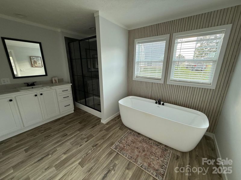 Master bathroom with tub Master bathroom with tub