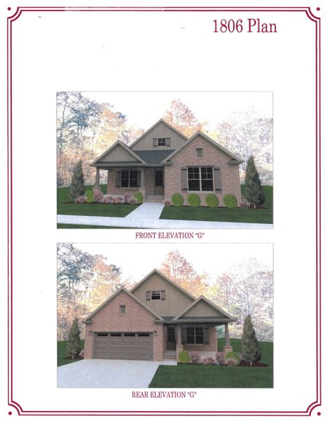 Exterior rendering of this home design in Bluebird Hollow at Autumn Ridge, Spring Hill, TN (Image 3).