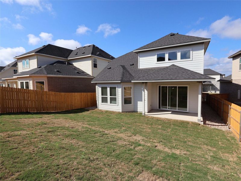 Exterior details and patio area of a home in Cedar Brook, Leander (Image 15). Exterior details and patio area of a home in Cedar Brook, Leander (Image 15).