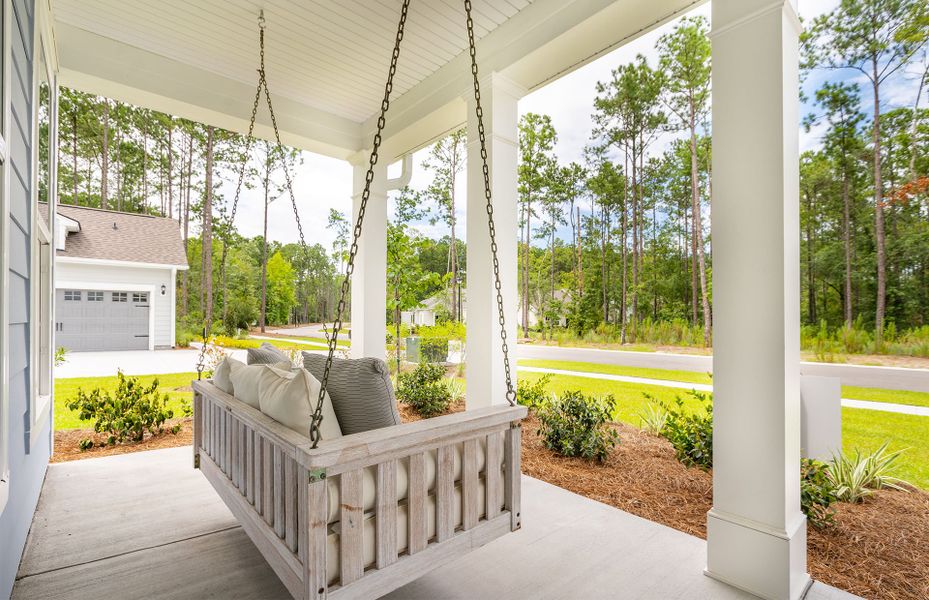 Exterior details and patio area of a home in Midpoint at New Riverside, Bluffton (Image 4).