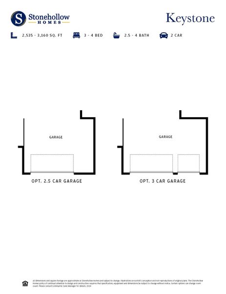 2D floor plan layout for the Keystone by Stonehollow Homes in Heritage Grove, Blue Ridge, TX (Image 5).