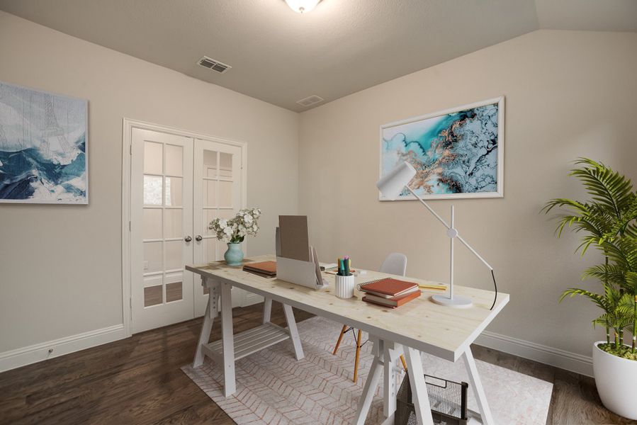 Representative furnished interior of a home built from the Magnolia by Beazer Homes in Goodland: Overlook 60', Midlothian (Image 6).