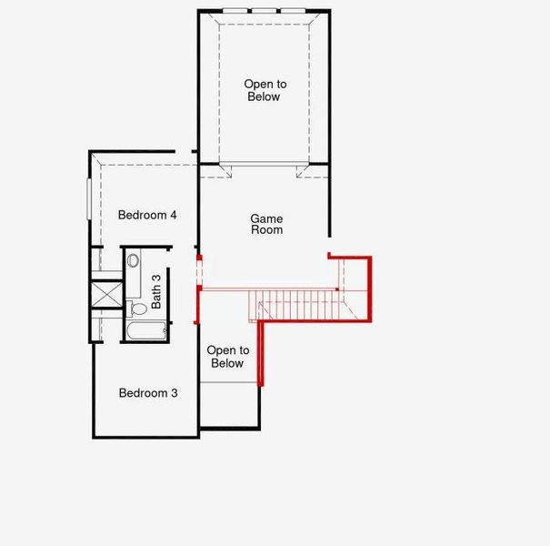 2D floor plan layout of this home in Coastal Point, League City, TX (Image 1).