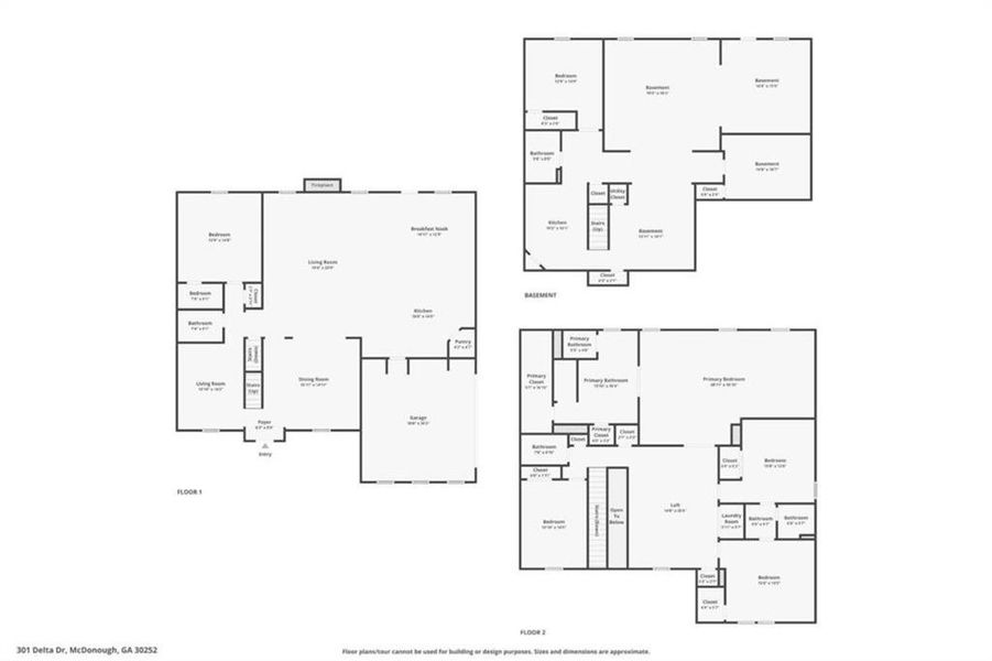 2D floor plan layout of this home in Trinity Park, McDonough, GA (Image 6).