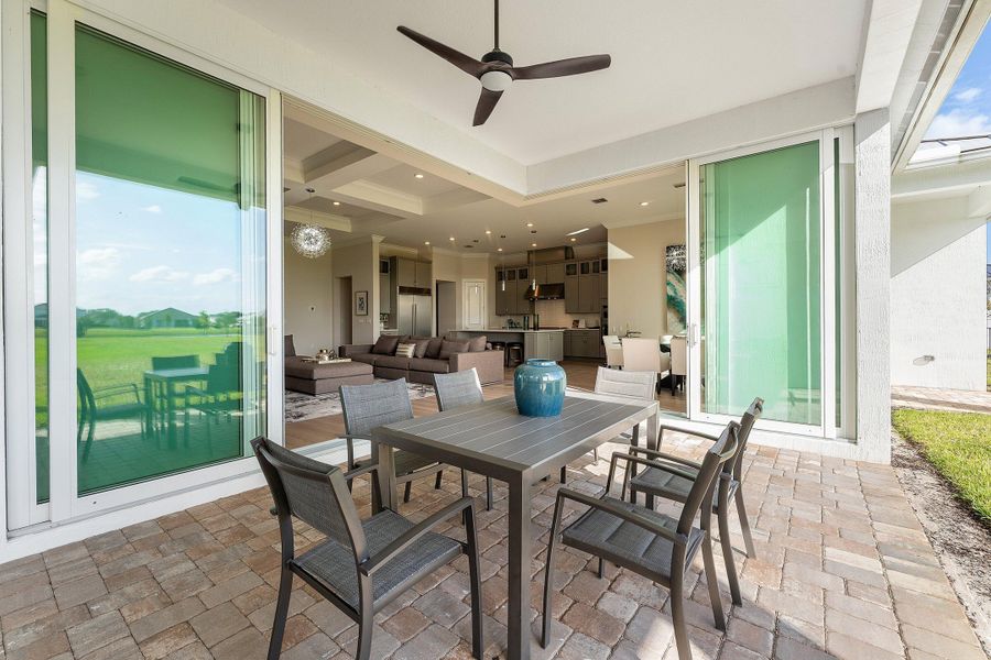 Patio with Open Sliders