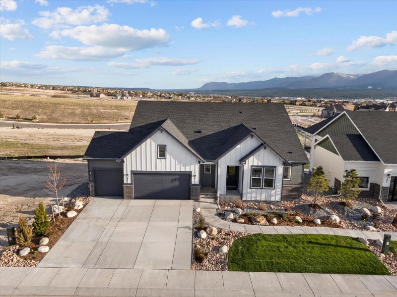 Representative exterior photo of a completed home built from the Walter by Lokal Homes in Jackson Creek, Monument, CO (Image 30). Representative exterior photo of a completed home built from the Walter by Lokal Homes in Jackson Creek, Monument, CO (Image 30).