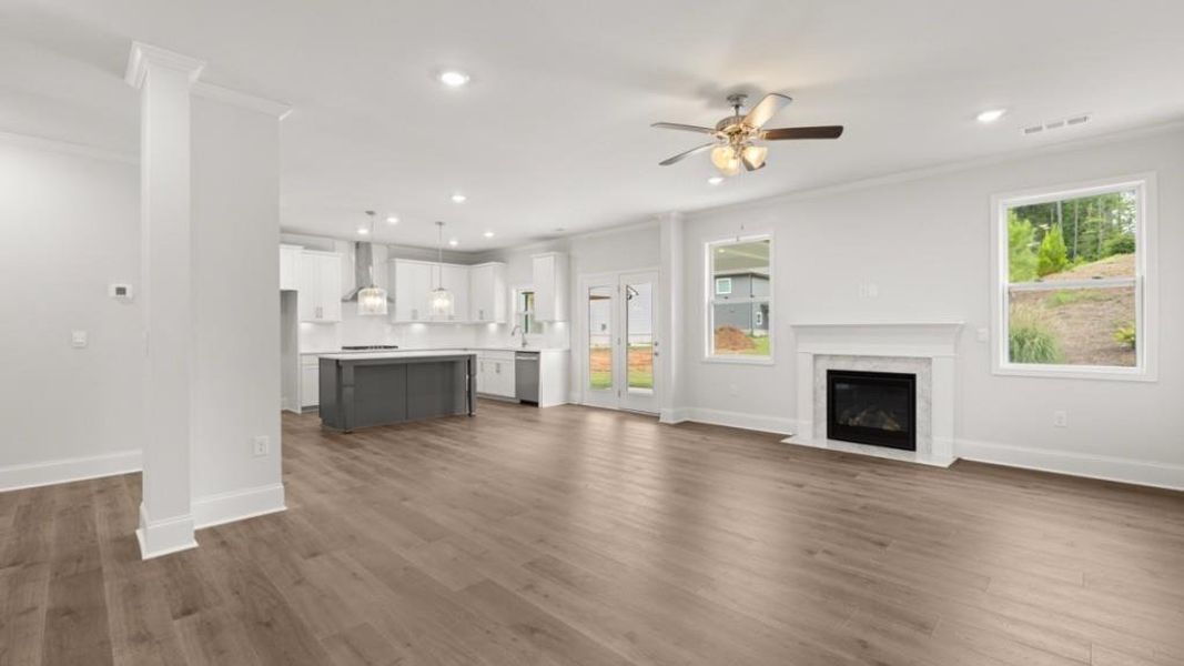 Spacious, unfurnished interior of a new home in Haven Abbey, Cumming (Image 30). Spacious, unfurnished interior of a new home in Haven Abbey, Cumming (Image 30).