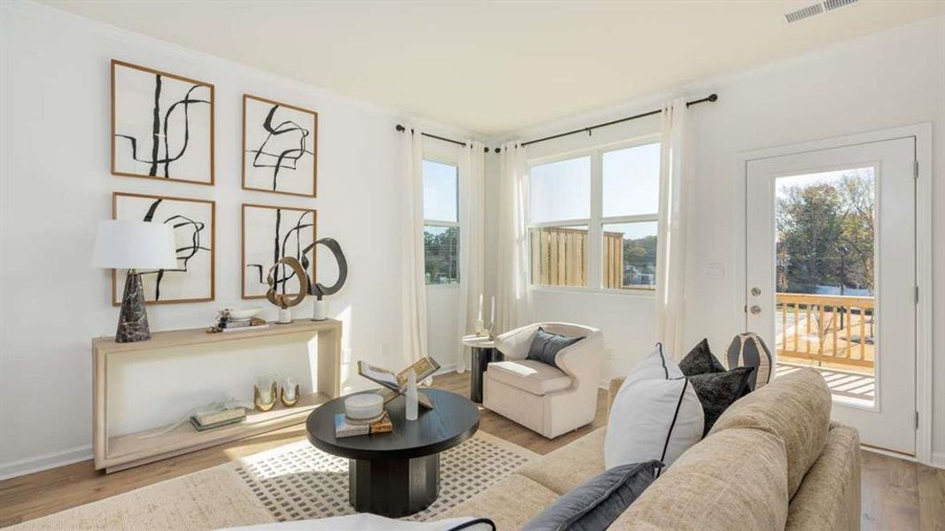 Furnished interior view inside a new home in Mableton Station, Mableton (Image 16). Furnished interior view inside a new home in Mableton Station, Mableton (Image 16).