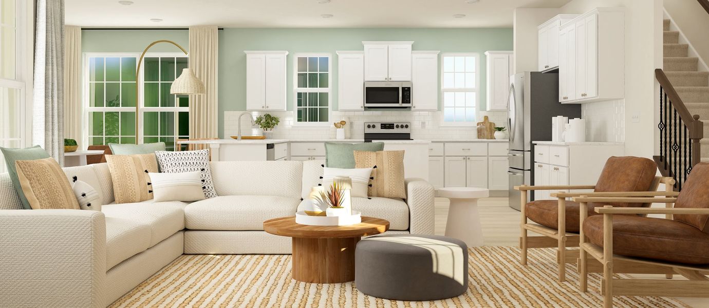 Representative furnished interior of a home built from the Elm by Lennar in Elizabeth: Arbor, Fort Mill (Image 5).