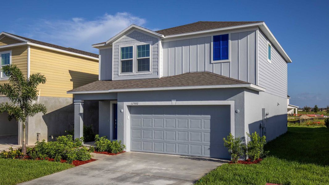 Representative exterior photo of a completed home built from the Glendale by Maronda Homes in Lake Deer Estates, Haines City, FL (Image 2). Representative exterior photo of a completed home built from the Glendale by Maronda Homes in Lake Deer Estates, Haines City, FL (Image 2).