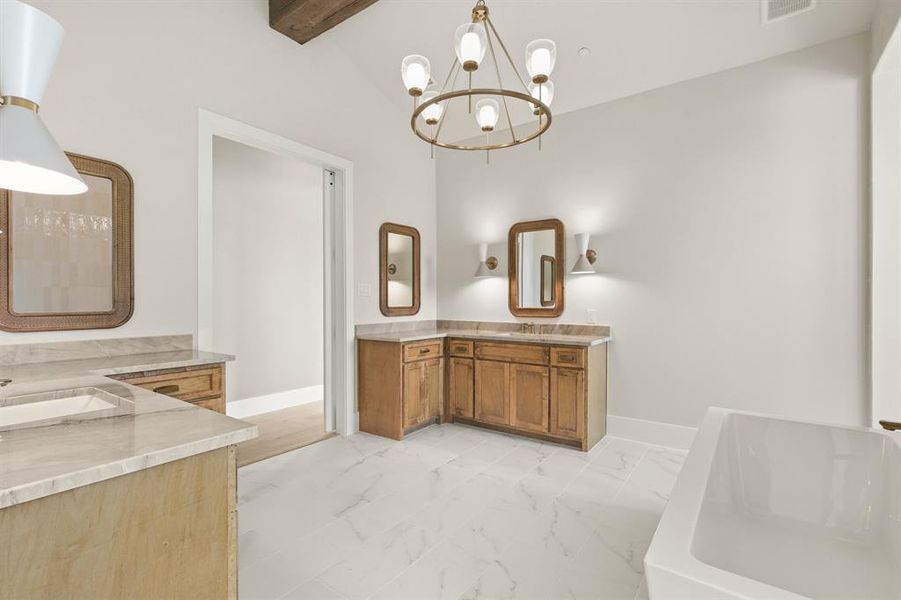 Furnished interior view inside a new home in Dean Farms, Lucas (Image 5).