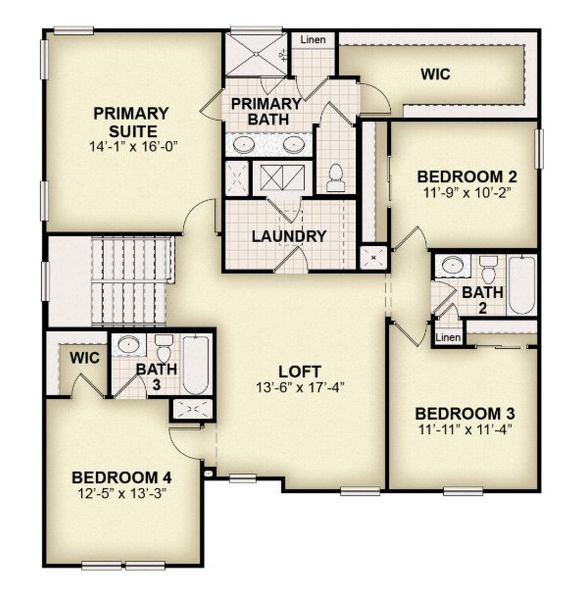 2D floor plan layout for the Merritt by Rockwell Homes in Grassmere, Zellwood, FL (Image 5). 2D floor plan layout for the Merritt by Rockwell Homes in Grassmere, Zellwood, FL (Image 5).