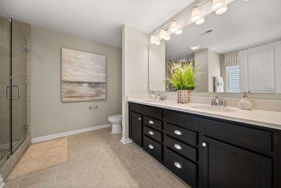 Representative furnished interior of a home built from the Kipling by True Homes in Whispering Hills, Locust (Image 17).