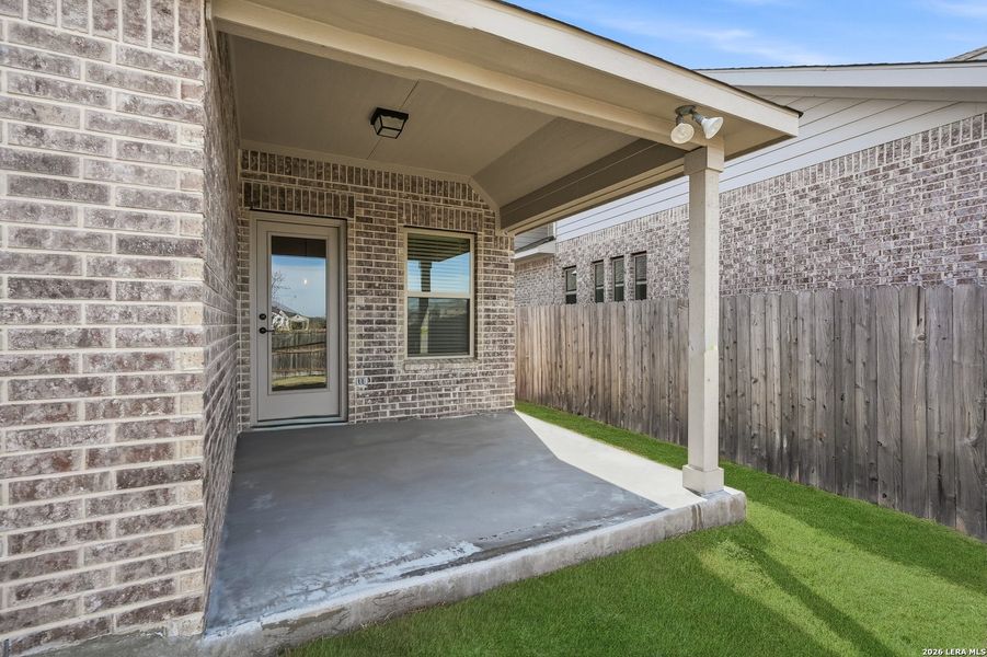 Exterior details and patio area of a home in Corley Farms, Boerne (Image 3). Exterior details and patio area of a home in Corley Farms, Boerne (Image 3).