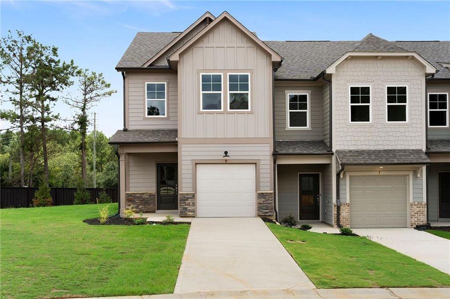 Front exterior of a new home in , Cedartown, GA, highlighting curb appeal (Image 34). Front exterior of a new home in , Cedartown, GA, highlighting curb appeal (Image 34).