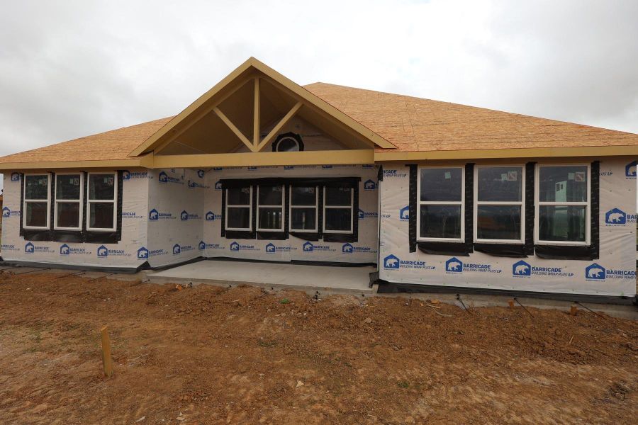 Covered patio in the backyard - still under construction!