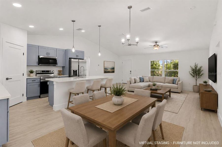 Furnished interior view inside a new home in , Citrus Springs (Image 12).
