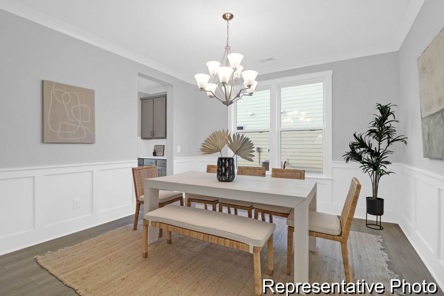 Furnished interior view inside a new home in Homecoming, Ravenel (Image 4).
