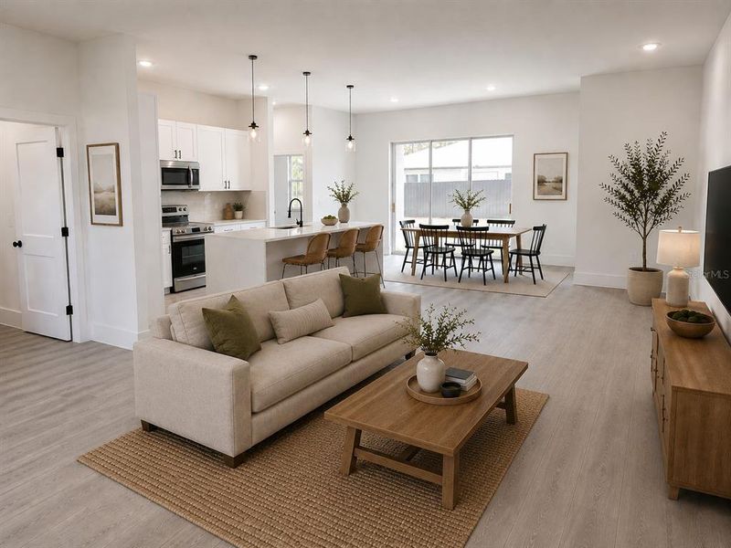 Furnished interior view inside a new home in , Ocala (Image 8). Furnished interior view inside a new home in , Ocala (Image 8).