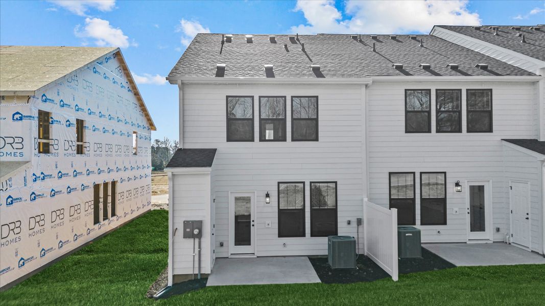 Exterior details and patio area of a home in Gresham Station, Simpsonville (Image 3).