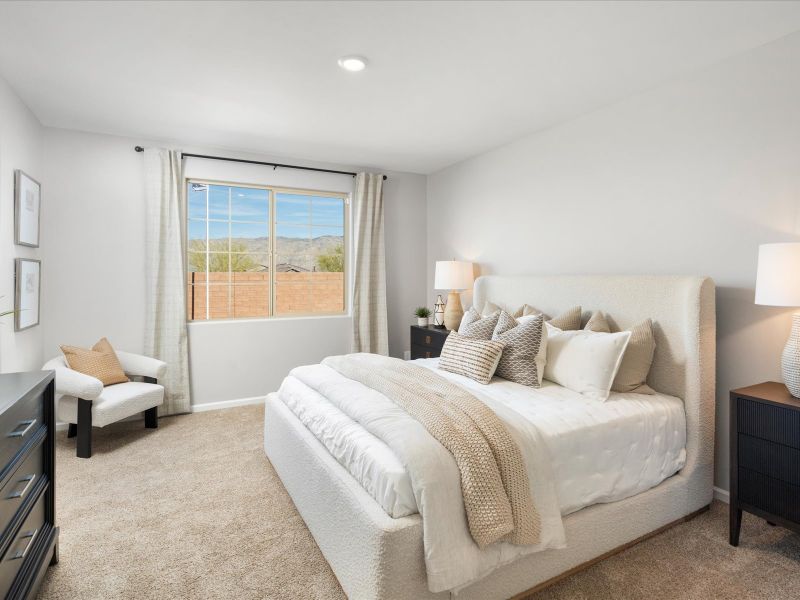 Retreat to your private primary suite at the end of the day. Retreat to your private primary suite at the end of the day.