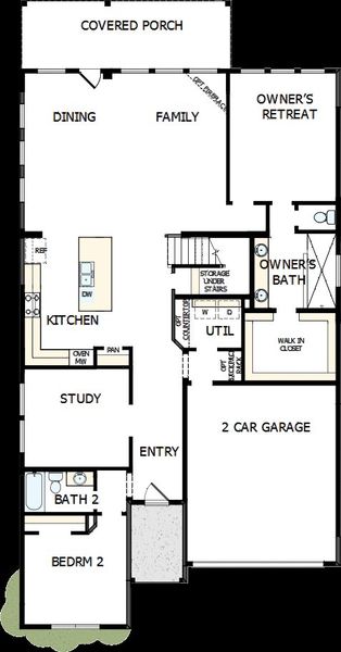 2D floor plan layout of this home in Treeline, Justin, TX (Image 5).