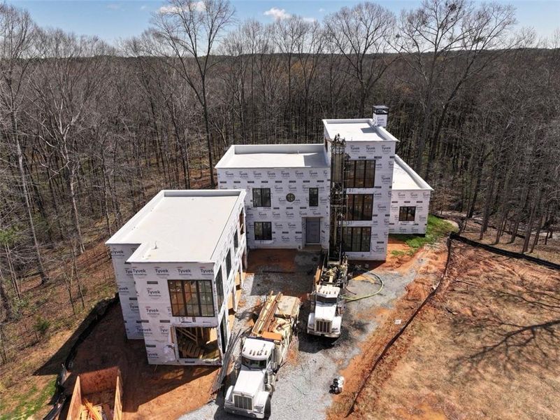 In-progress construction of a new home in , Fayetteville, GA (Image 3).