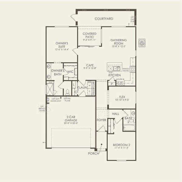 2D floor plan layout for the Bayley by Del Webb in Sun City Festival, Buckeye, AZ (Image 3). 2D floor plan layout for the Bayley by Del Webb in Sun City Festival, Buckeye, AZ (Image 3).