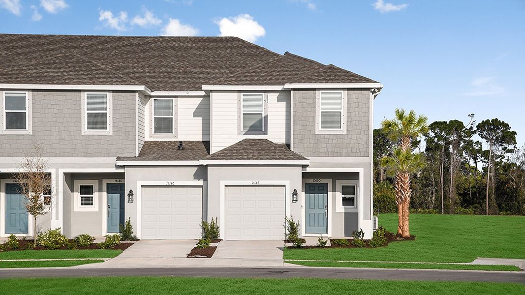 Representative exterior photo of a completed home built from the Marigold by Taylor Morrison in Vinterra Townhomes, Nokomis, FL (Image 19).